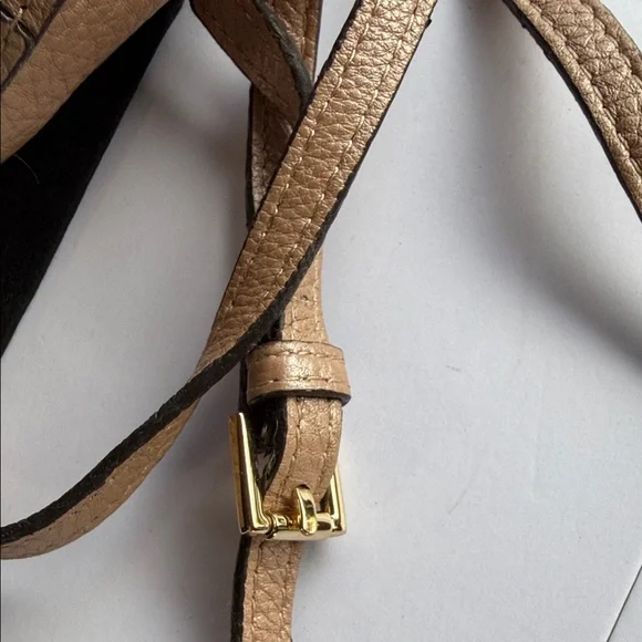 Céline Dion Collection Pebbled Leather Crossbody Bag in Blush Taupe - Picture 9 of 14